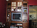 Natural walnut entertainment center