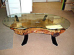 Maple burl coffee table
